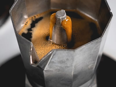 Koffie maken met een percolator