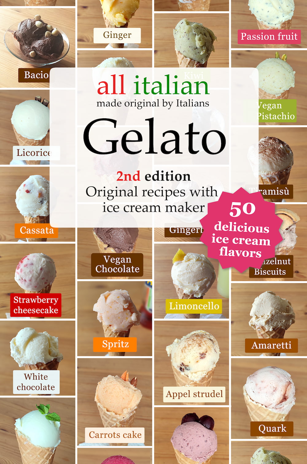 Cover of the Italian ice cream recipe book of All Italian