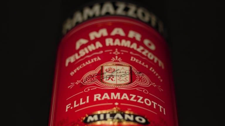 Ramazzotti Amaro label Milaan