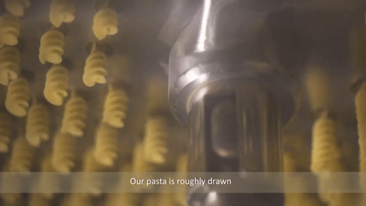 How fusilli are made in the factory