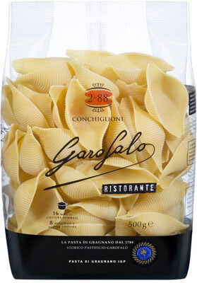 Een pakje Conchiglioni van Pasta Garofalo