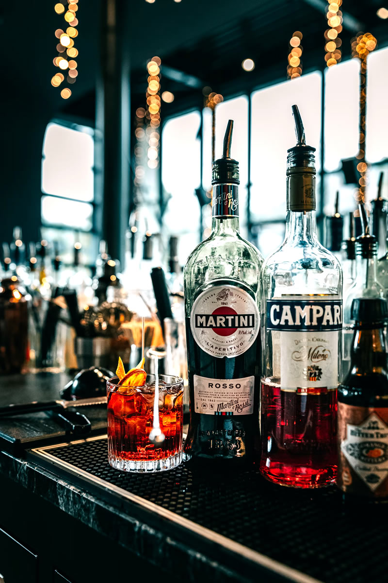 Americano cocktail gemaakt met Bitter Campari en Martini Rosso