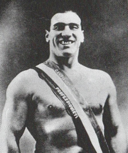 Een foto van de Italiaanse bokser Primo Carnera uit het boek Mio Padre Primo Carnera, uit 2002