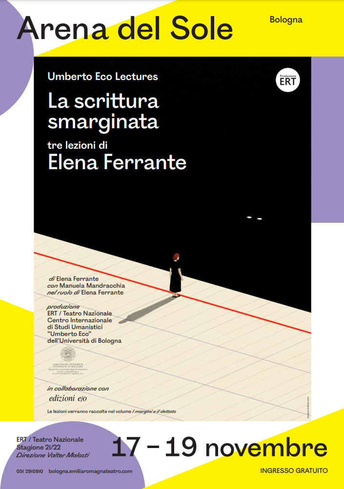 De poster van het evenement Umberto Eco Lectures in Bologna
