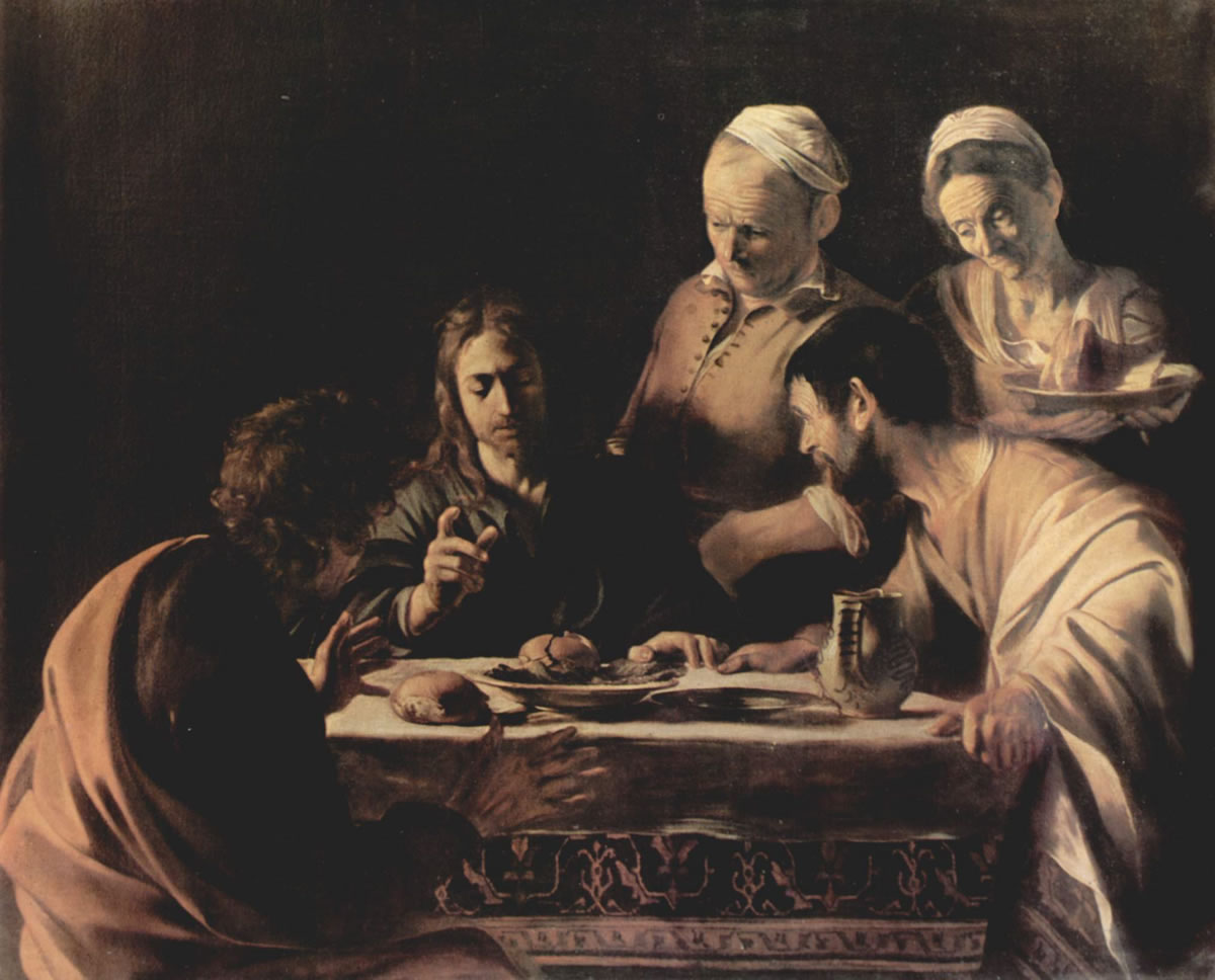 Caravaggio, La Cena in Emmaus - Pinacoteca di Brera