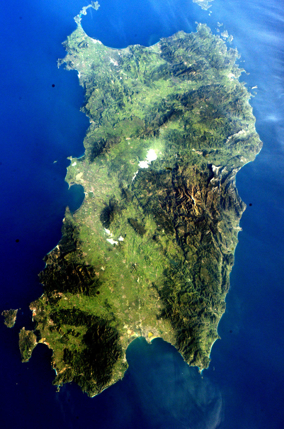 Sardinië vanuit de satelliet