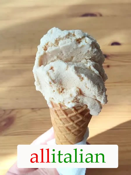 An Amaretti ice cream cone