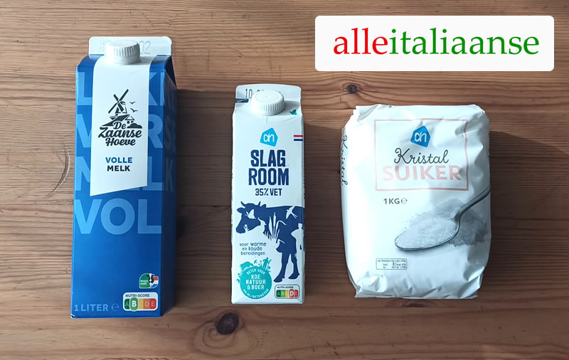 Melk, slagroom en suiker: de basisingrediënten voor het maken van ijs - Alle Italiaanse