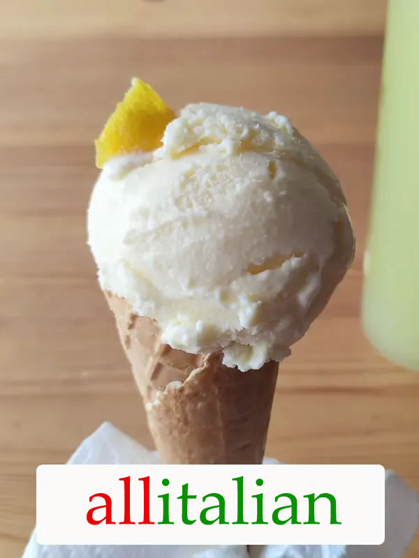 A limoncello ice cream cone