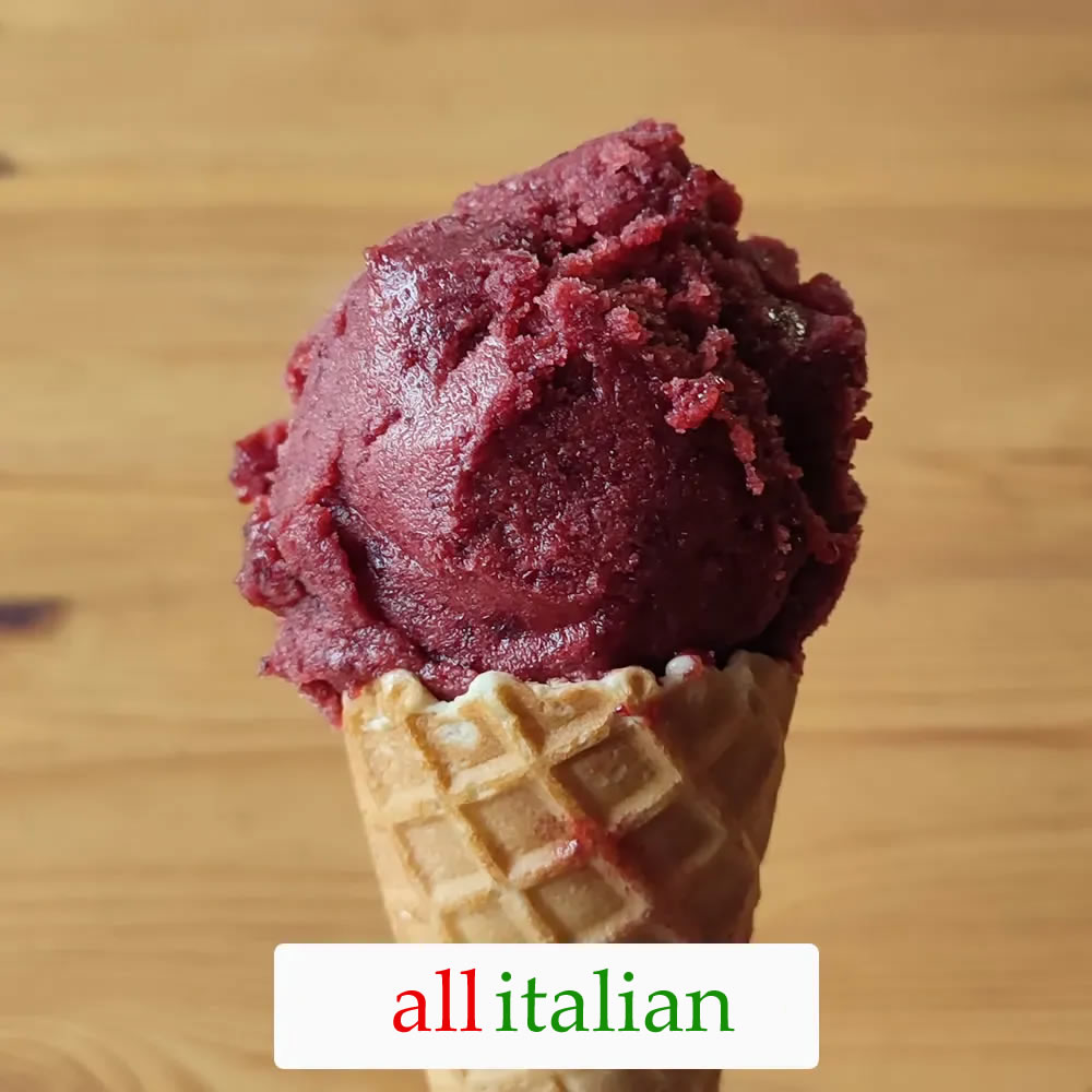 Homemade Italian sorbet gelato