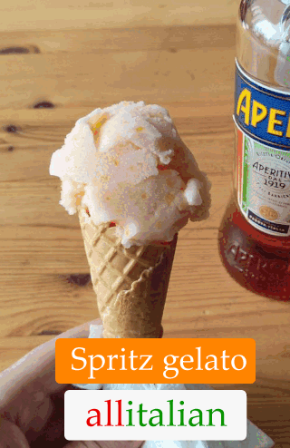 An animation with our original Italian Spritz ice cream recipe