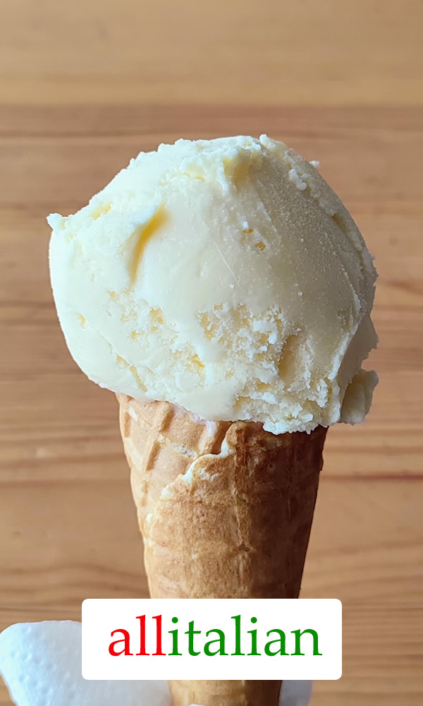 Vanilla ice cream - Italian ice cream with eggs