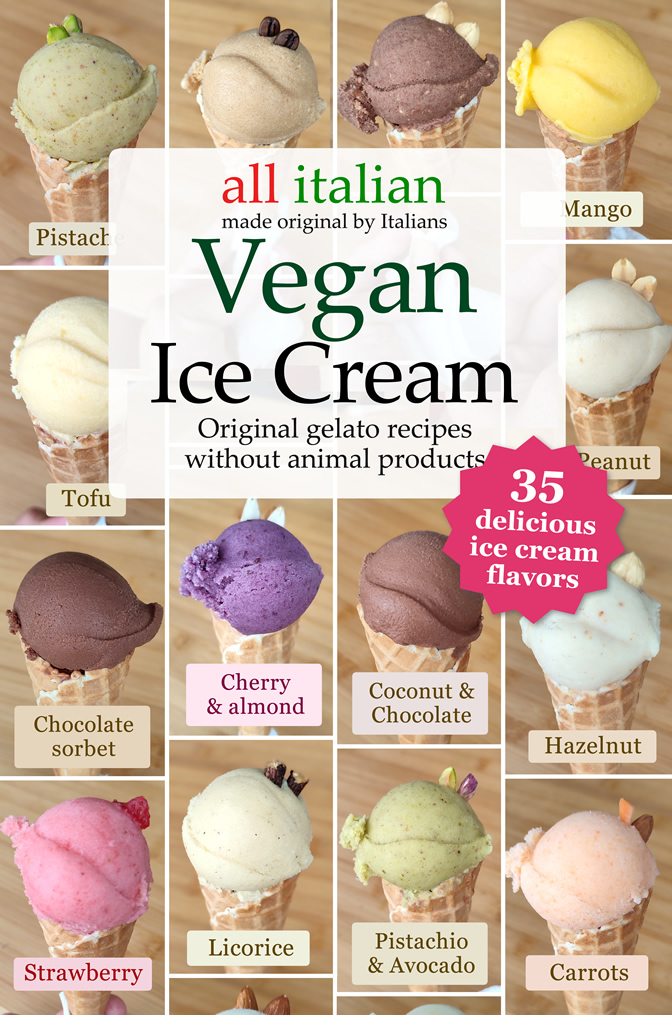 Cover of the Vegan ice cream cookbook of All Italian