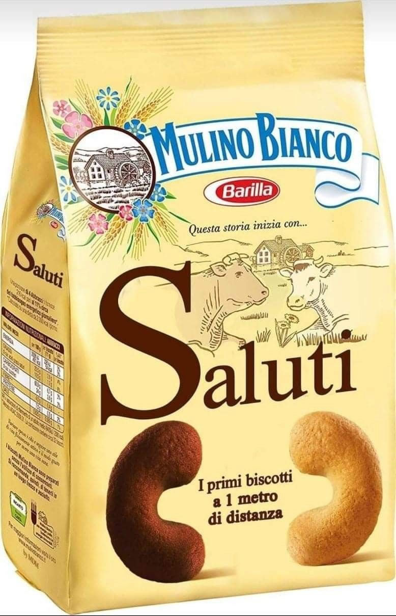 Saluti - een meme voor Abbracci koekjes