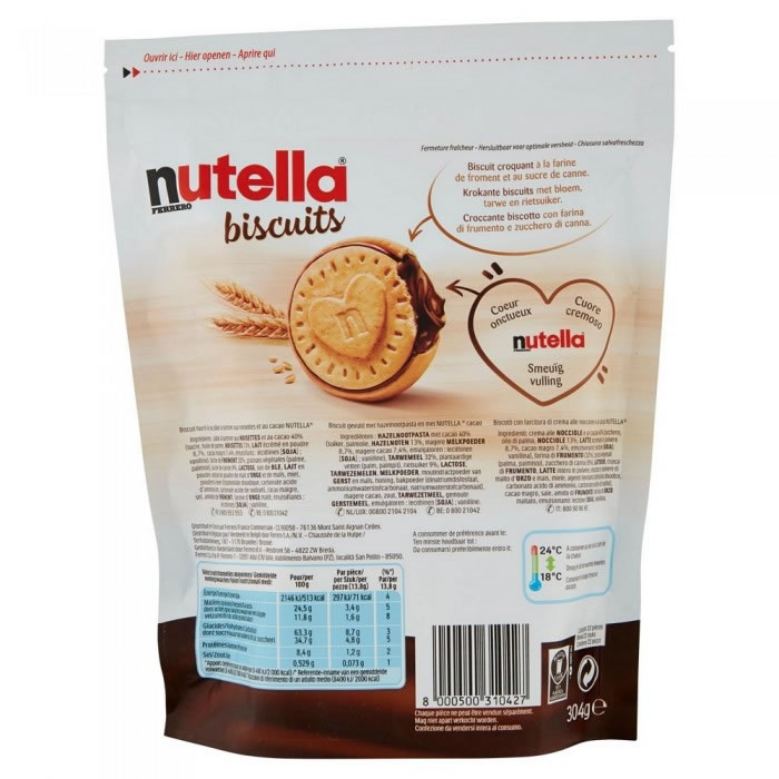 Nutella Biscuits zakje achter