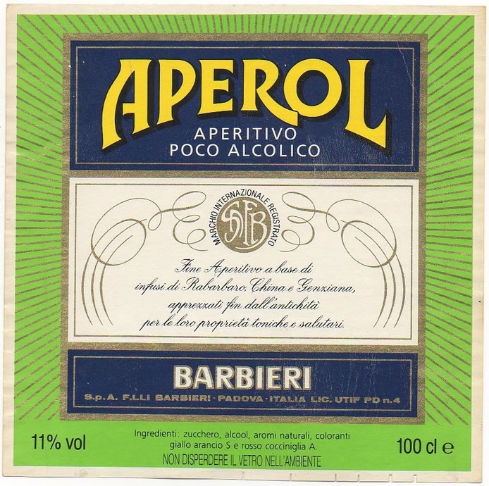 Aperol originele label