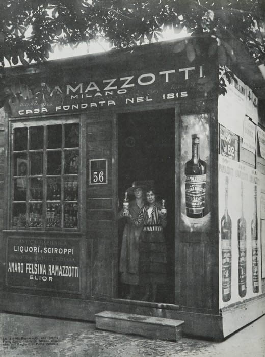 Ramazzotti amaro, de eerste bar in Milaan