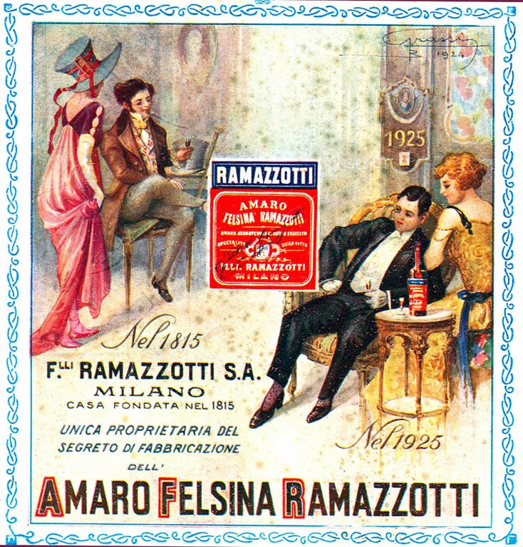 Ramazzotti Amaro Felsina reclame