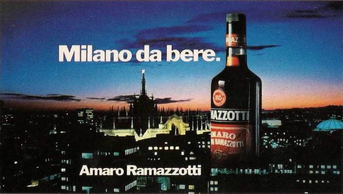 Ramazzotti amaro reclame Milano da bere
