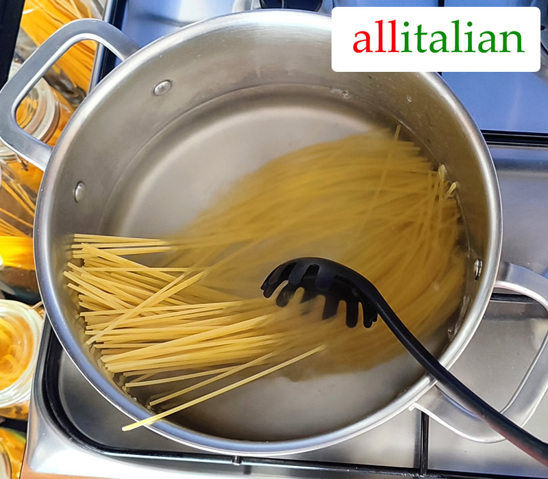 Boil the spaghetti