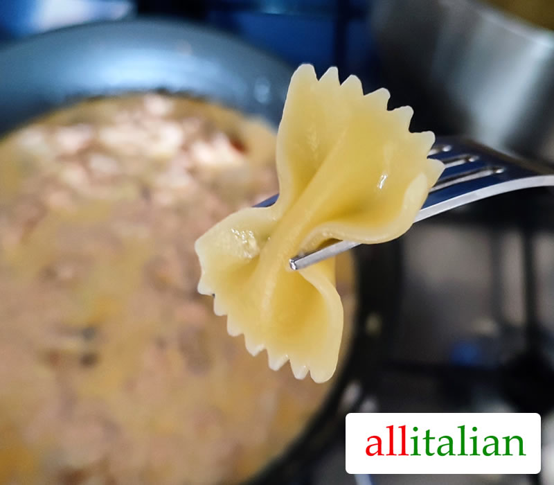 Cook the farfalle