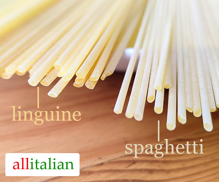 The difference between spaghetti and linguine