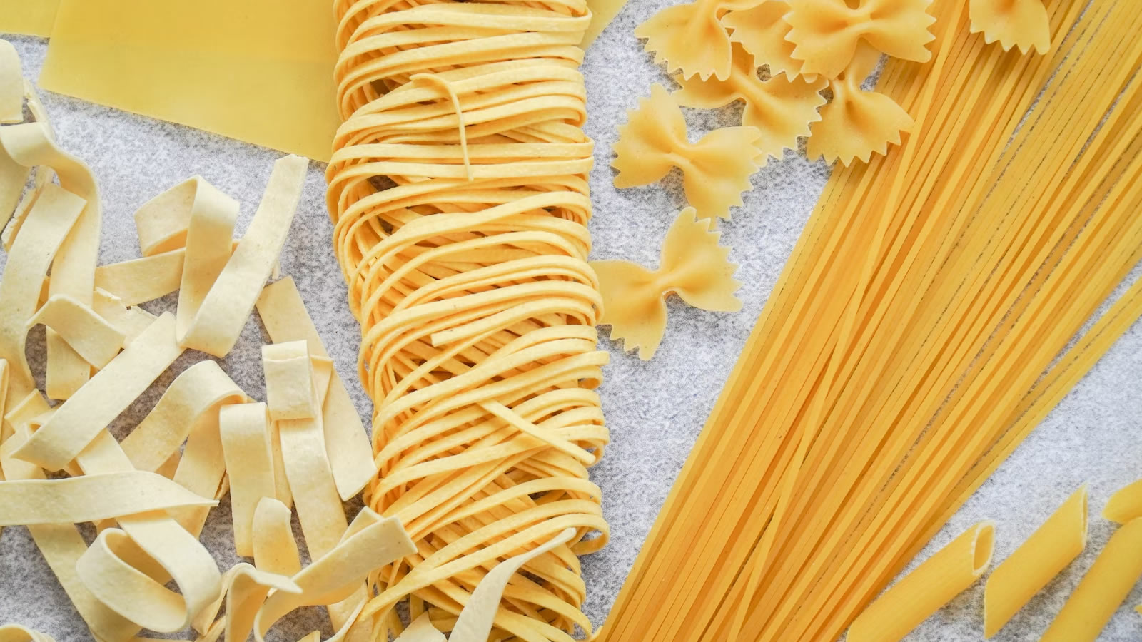 Italian pasta types and shapes