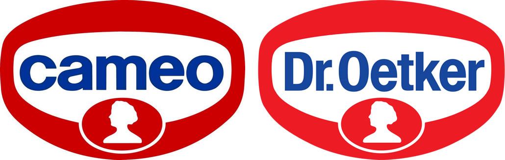 Logo's van Dr Oetker en Cameo