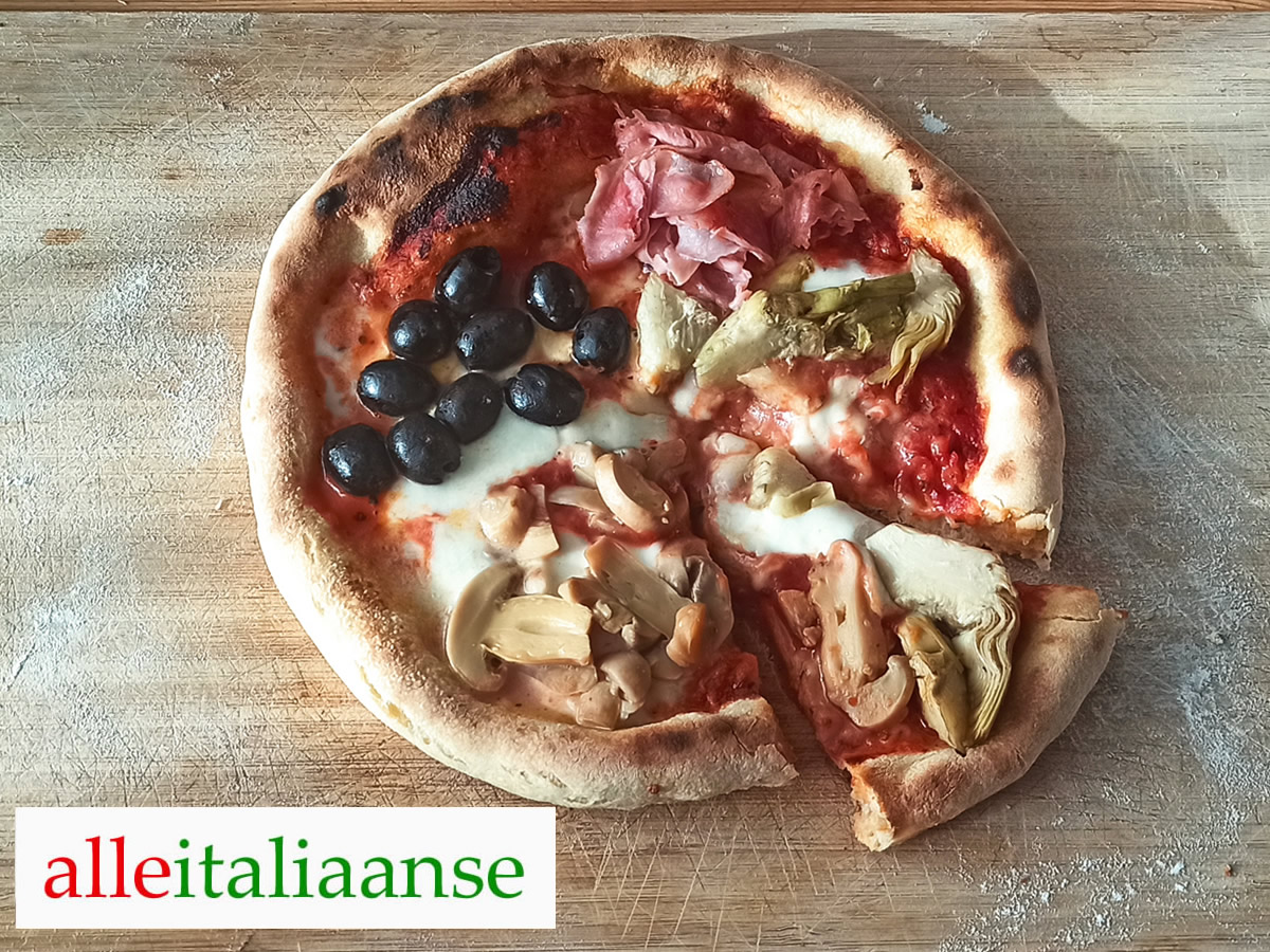 Pizza Quattro stagioni 🍕 Simpel Italiaans recept