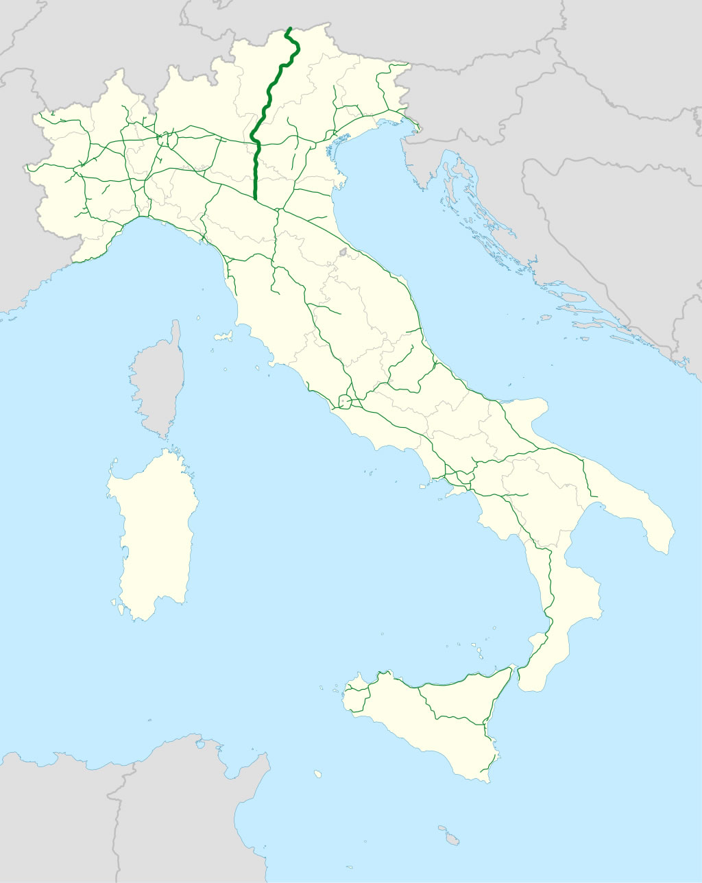 Italiaanse snelweg A22 Autobrennero