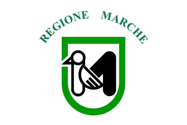 Vlag van de italiaanse regio De Marken