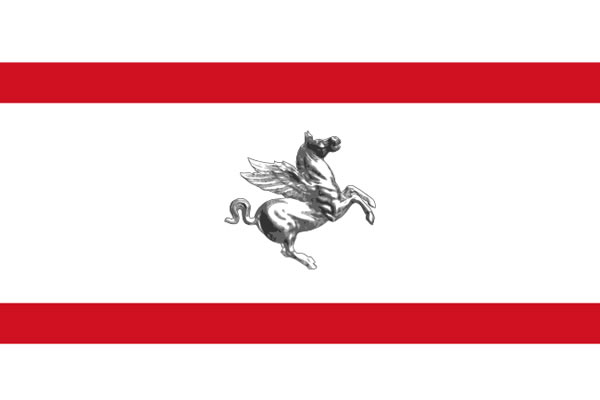 Vlag van de italiaanse regio Toscane