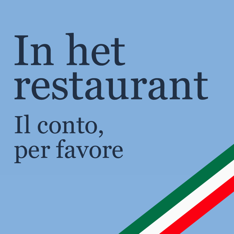 Italiaanse zinnen in het restaurant