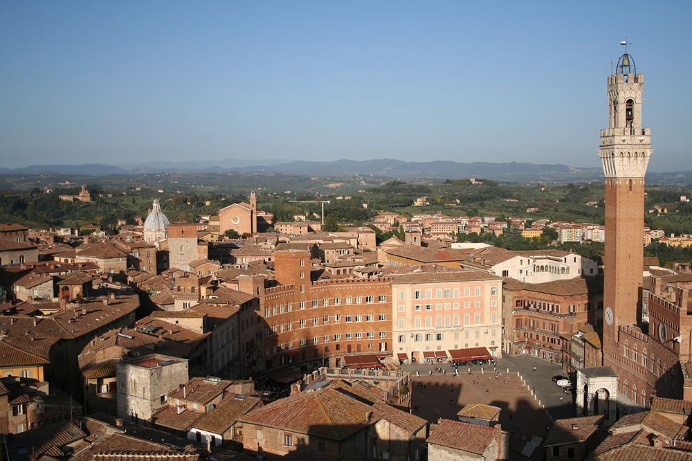 De stad Siena in Toscane