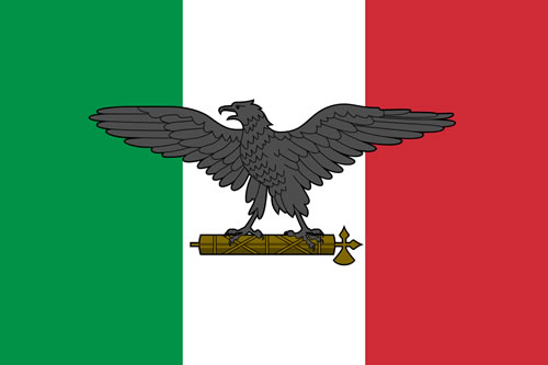 De vlag va de Italiaanse Sociale Republiek